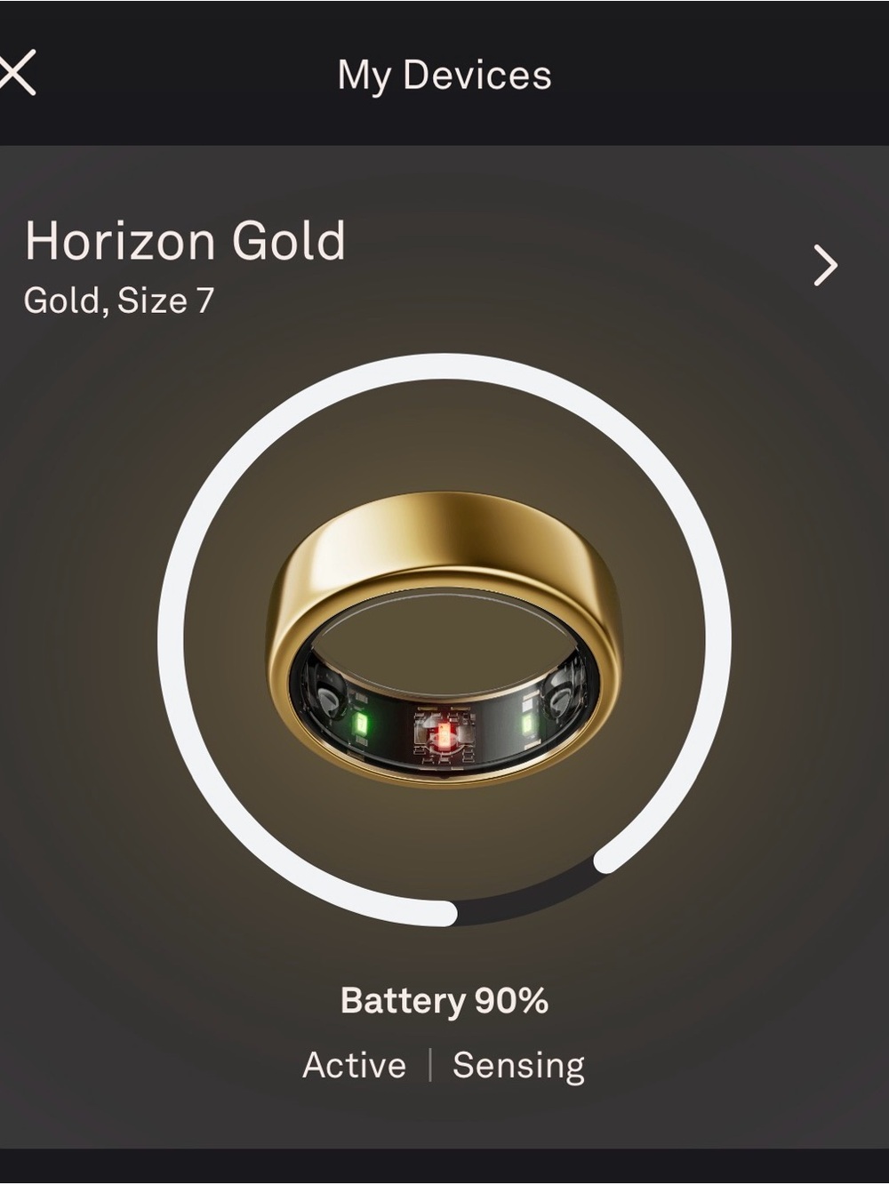 Oura Ring Gen 3 Horizon Gold Size 7 - Picture 7 of 8